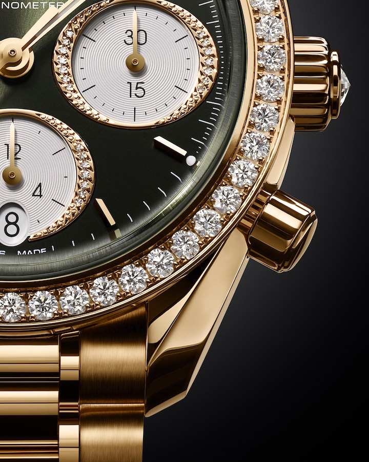 A- Speedmaster 38 38 mm, Moonshine™ gold on Moonshine™ gold