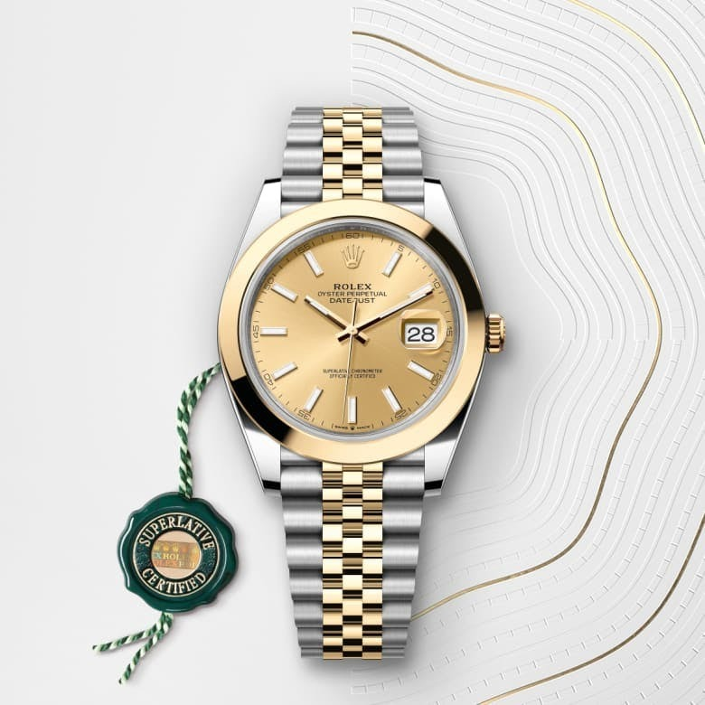 Rolex Datejust 41 Oyster, 41 mm, Oystersteel and yellow gold