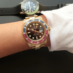 GMT – Master II GOLDEN BLUE / RED DIAMOND BLACK DIAL 40MM