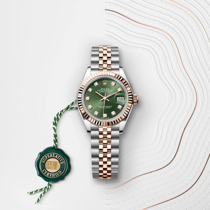 Rolex Lady-Datejust Oyster, 28 mm, Oystersteel and Everose gold