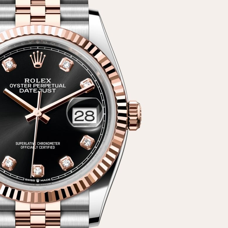 Rolex Datejust 36 Oyster, 36 mm, Oystersteel and Everose gold