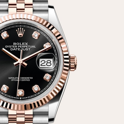 Datejust 36 Oyster, 36 mm, Oystersteel and Everose gold