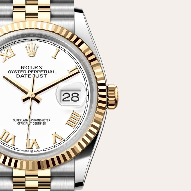 Rolex Datejust 36 Oyster, 36 mm, Oystersteel and yellow gold
