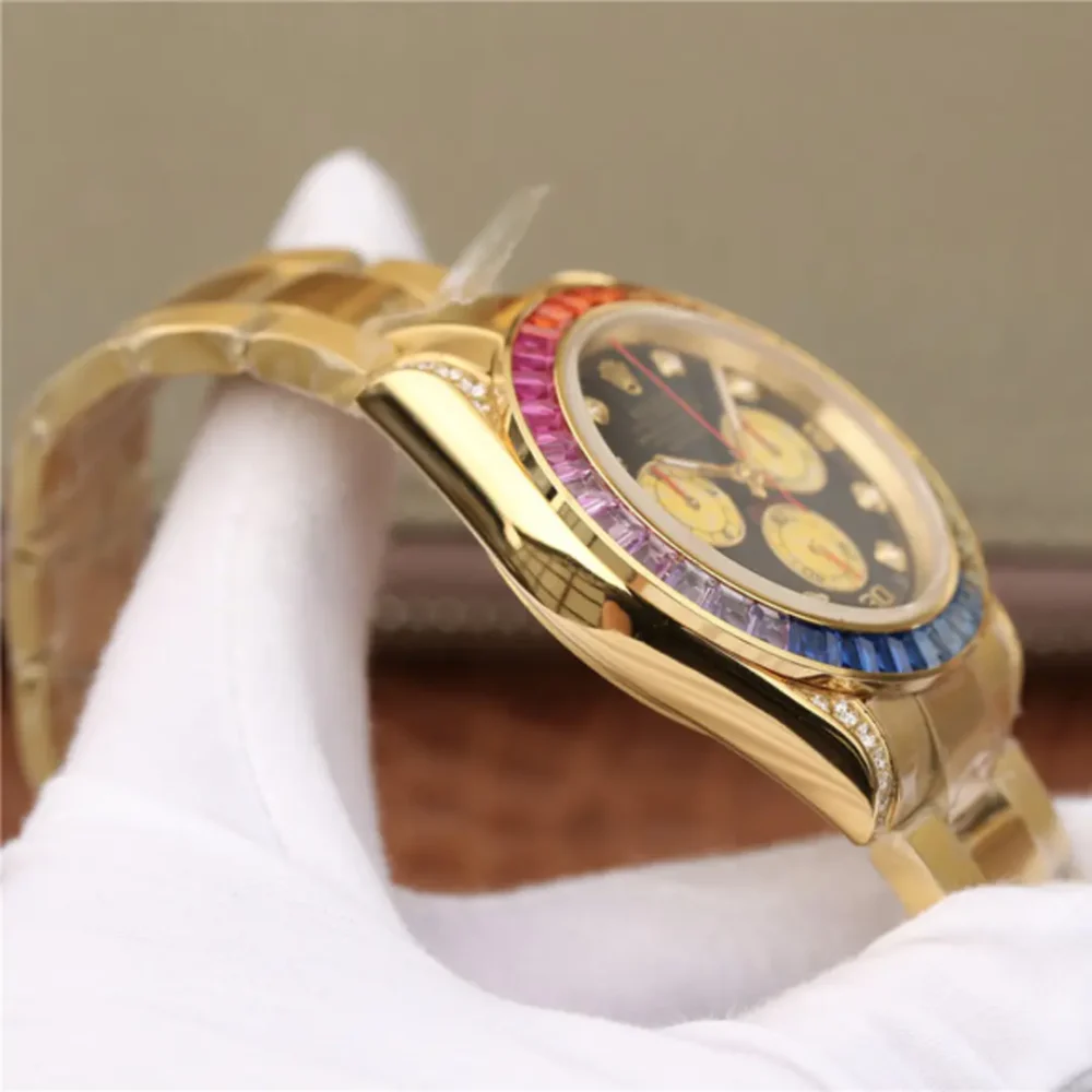Rolex Cosmograph Daytona Rainbow Everose Gold Black Dial