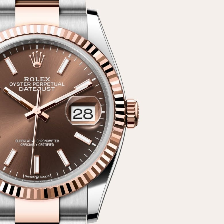 Rolex Datejust 36 Oyster, 36 mm, Oystersteel and Everose gold