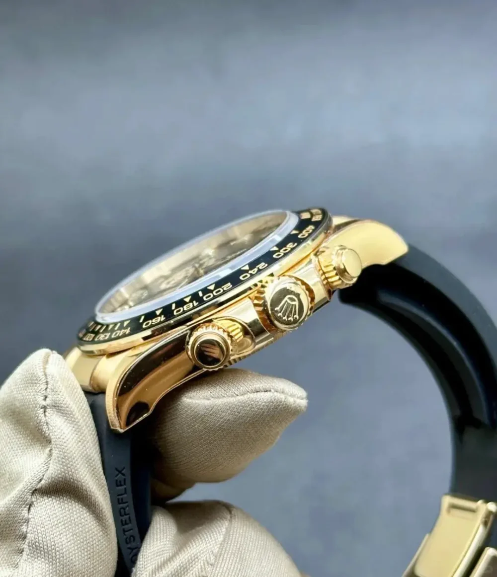 Rolex Cosmograph Daytona Yellow Gold Black Dial with Diamond Hour Markers