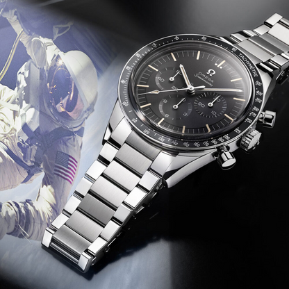A- Speedmaster Moonwatch Professional 42 mm, steel on steel