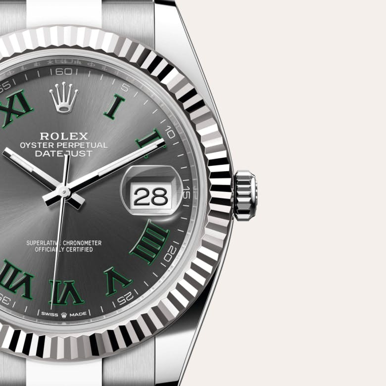 Rolex Datejust 41 Oyster, 41 mm, Oystersteel and white gold