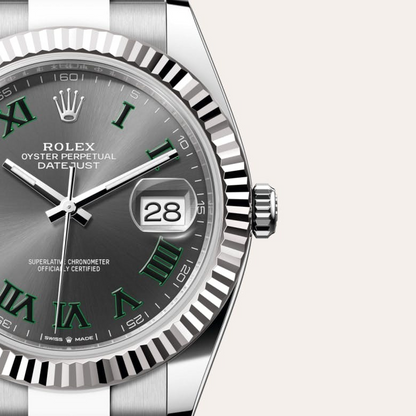 Rolex Datejust 41 Oyster, 41 mm, Oystersteel and white gold