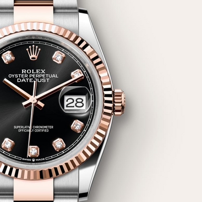 Datejust 36 Oyster, 36 mm, Oystersteel and Everose gold