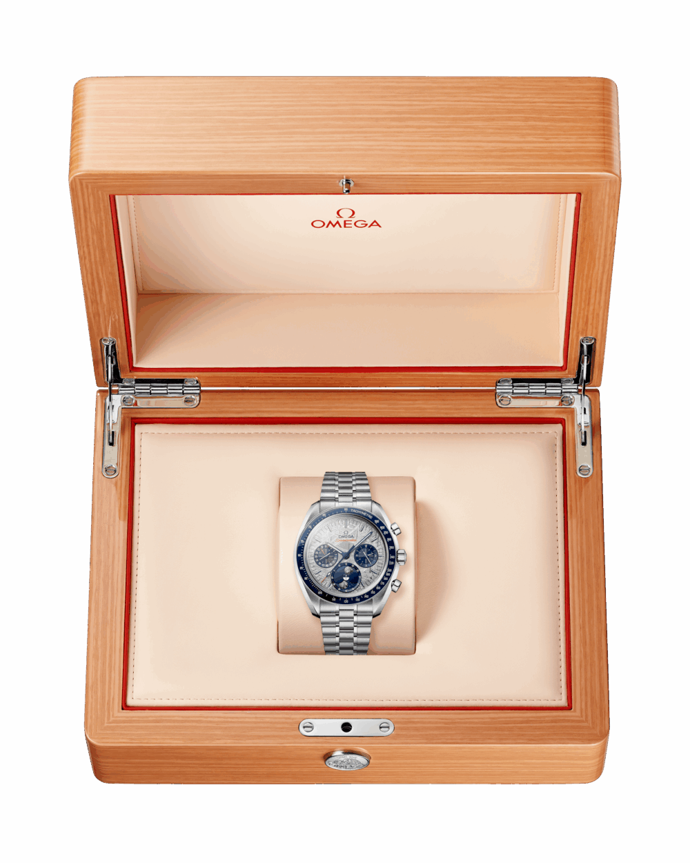 Speedmaster Moonphase 43 mm, steel on steel