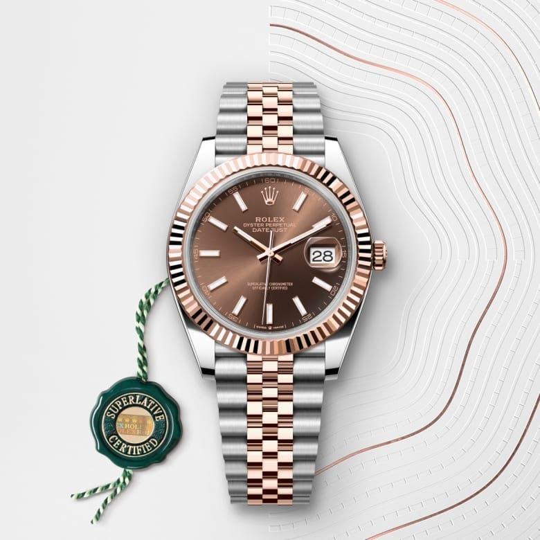 Rolex Datejust 41 Oyster, 41 mm, Oystersteel and Everose gold