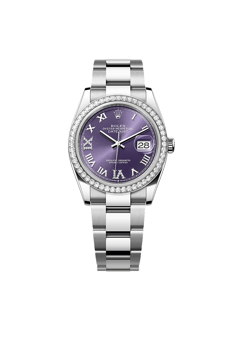 Rolex Datejust 36 Oyster, 36 mm, Oystersteel, white gold and diamonds