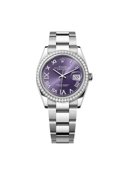 Rolex Datejust 36 Oyster, 36 mm, Oystersteel, white gold and diamonds