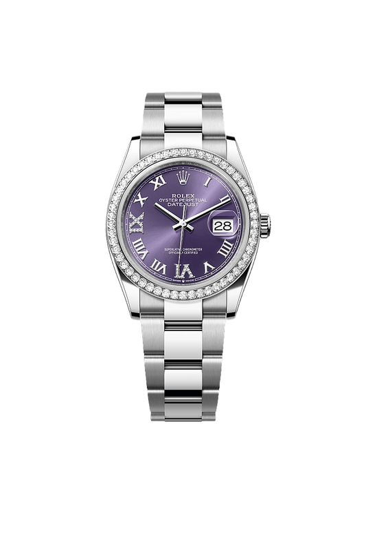 Rolex Datejust 36 Oyster, 36 mm, Oystersteel, white gold and diamonds