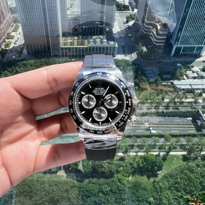 Rolex Cosmograph Daytona White Gold Steel Grey Dial with Oysterflex Bracelet