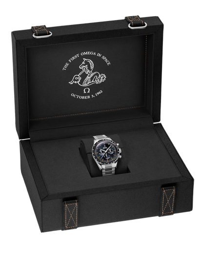 A- Speedmaster First OMEGA in Space 39.7 mm, steel on steel
