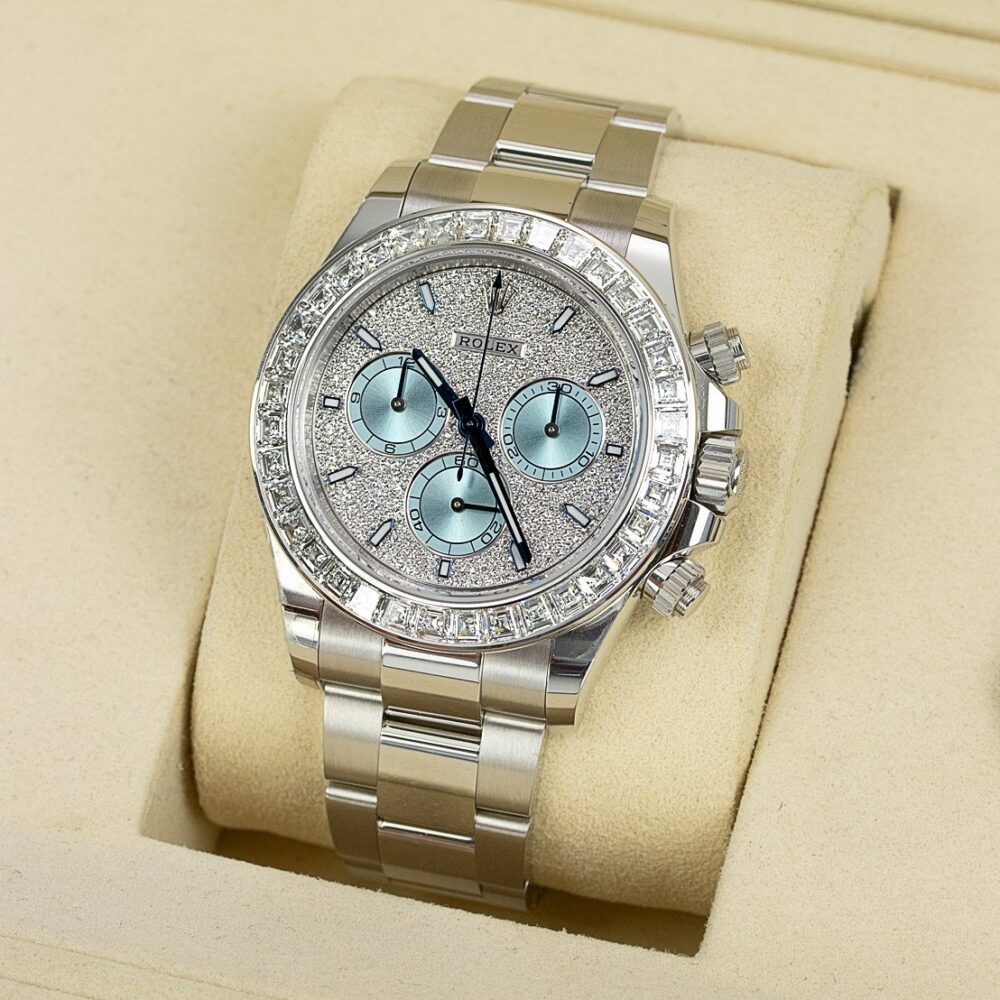 Rolex Oyster Perpetual Cosmograph Daytona Platinum Diamond Bezel Diamond Paved Dial