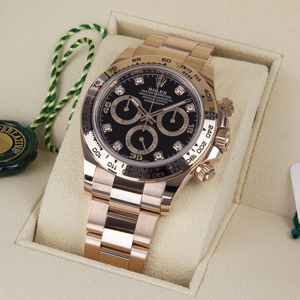 Rolex Oyster Perpetual Cosmograph Daytona Diamond Dot 18kt Everose Gold