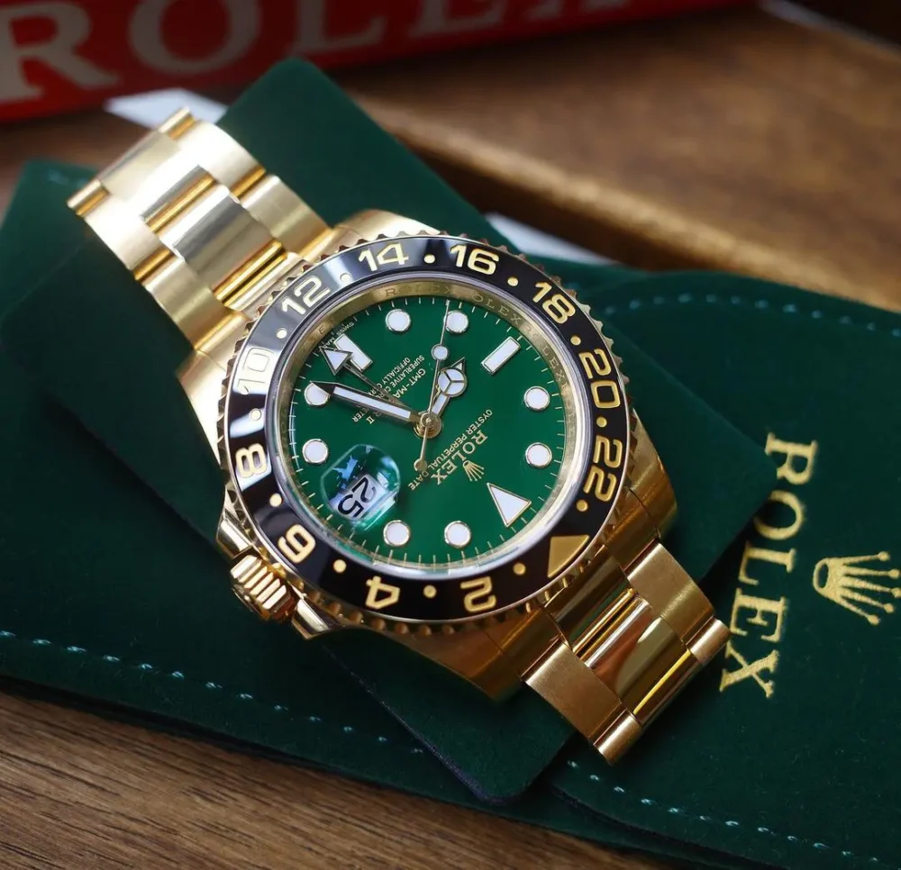 Rolex GMT-Master II “Green Dial” Yellow Gold