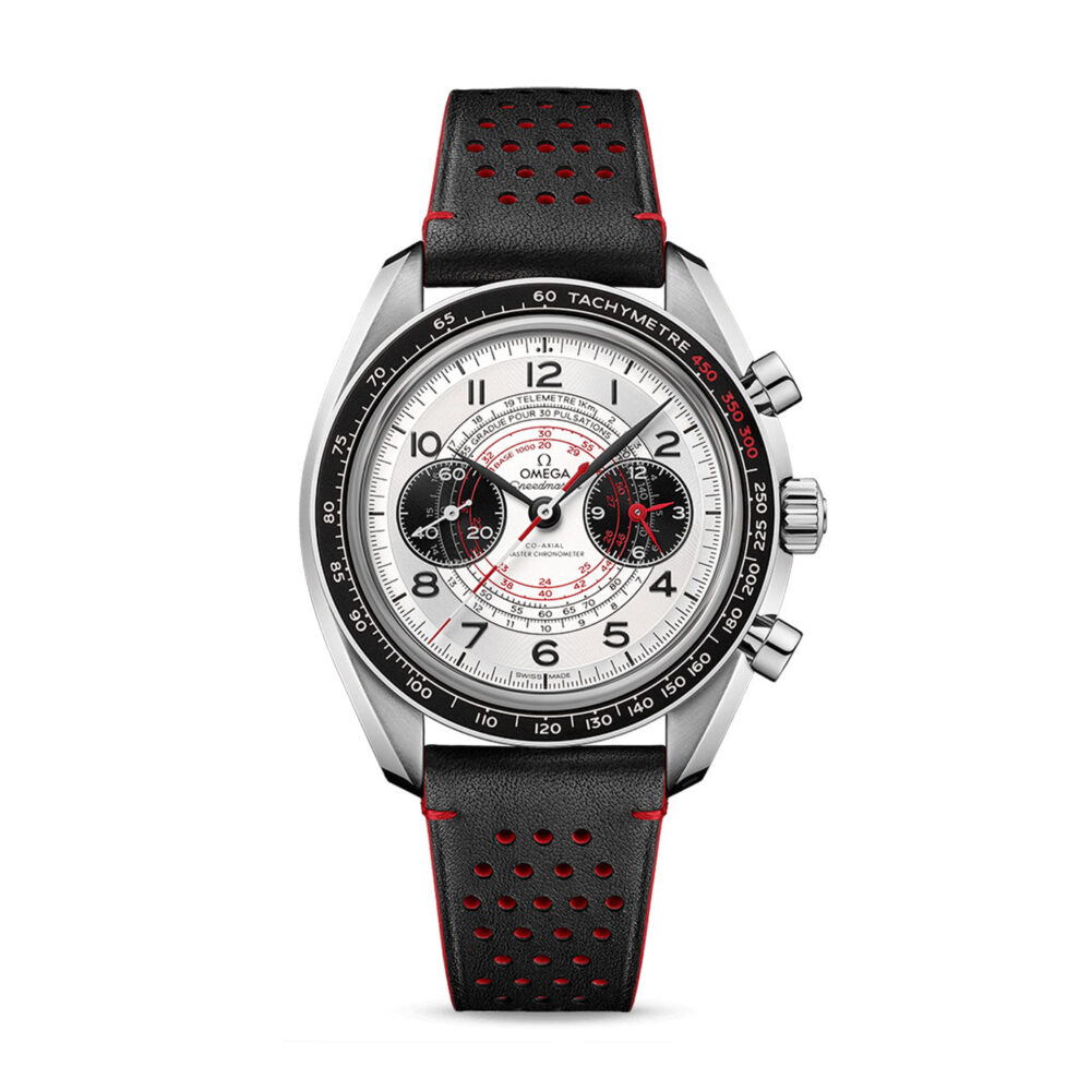 Speedmaster Chronoscope 43 mm, steel on leather strap