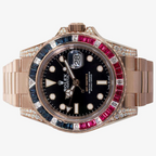 SUBMARINER GOLDEN BLUE / RED DIAMOND BLACK DIAL 40MM