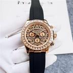 Cosmograph Daytona Everose Gold Baguette Diamond Bezel with Pavé Diamond Dial