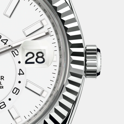 Sky-Dweller Stainless Steel, White Index Dial, 42 mm