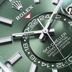Sky-Dweller, 42mm, Oystersteel and 18k White Gold, Green, Jubilee