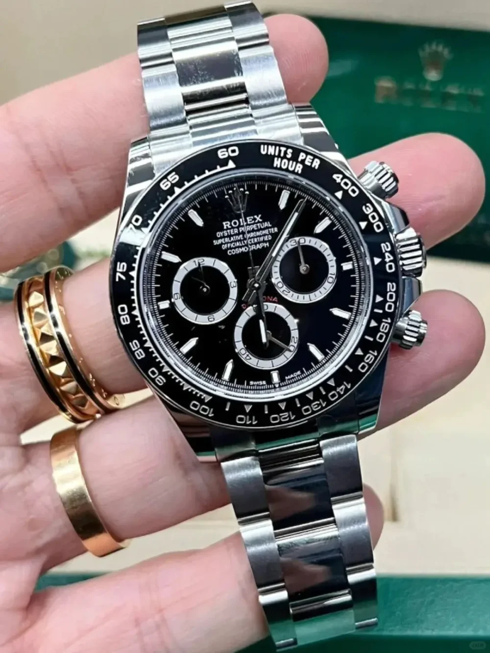 C – Cosmograph Daytona Stainless Steel Black Dial with Ceramic Bezel