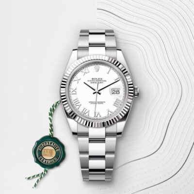 Datejust 41 Oyster, 41 mm, Oystersteel and white gold