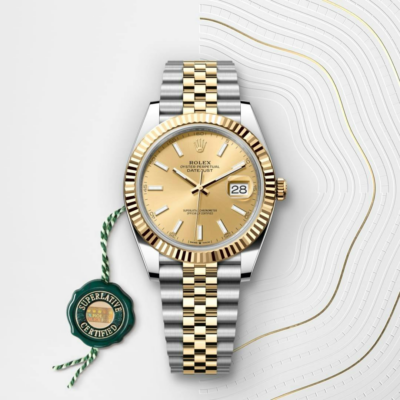 Datejust 41 Oyster, 41 mm, Oystersteel and yellow gold