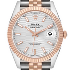 Datejust 41 Steel Rose Gold Fluted Motif Dial