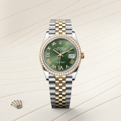 Datejust 36 Oyster, 36 mm, Oystersteel, yellow gold and diamonds