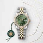 Datejust 36 Oyster, 36 mm, Oystersteel, yellow gold and diamonds