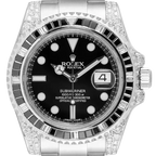 Submariner Date Silver Black Diamond, 40mm