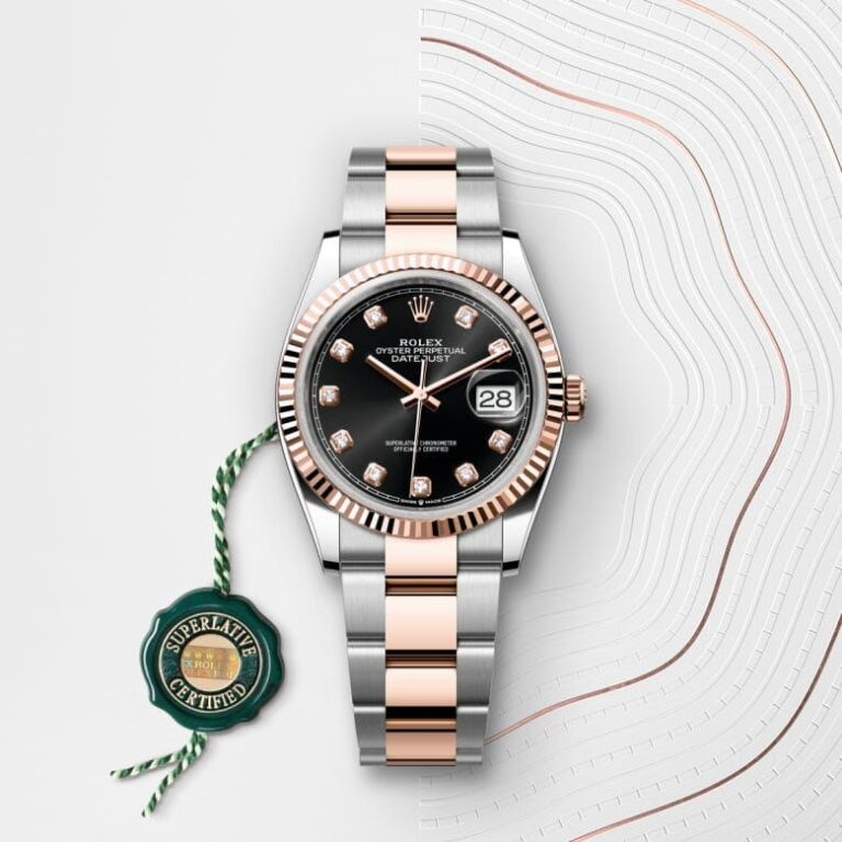 Datejust 36 Oyster, 36 mm, Oystersteel and Everose gold