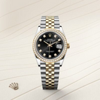 Datejust 36 Oyster, 36 mm, Oystersteel, yellow gold and diamonds