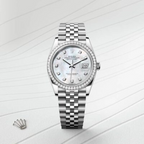 Datejust 36 Oyster, 36 mm, Oystersteel, white gold and diamonds