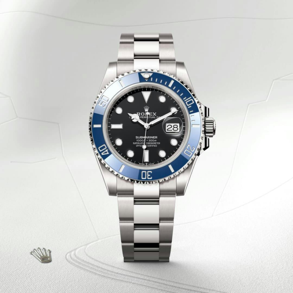 A- Submariner Date Oyster, 41 mm, white gold