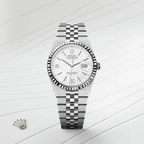 Land-Dweller 36 Oyster, 36 mm, Oystersteel and white gold