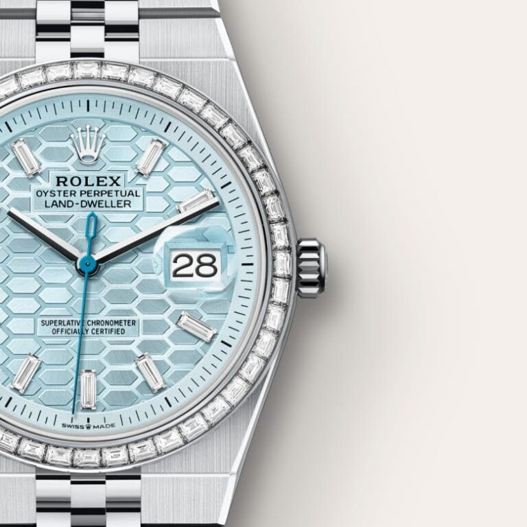 Land-Dweller 36 Oyster, 36 mm, platinum and diamonds