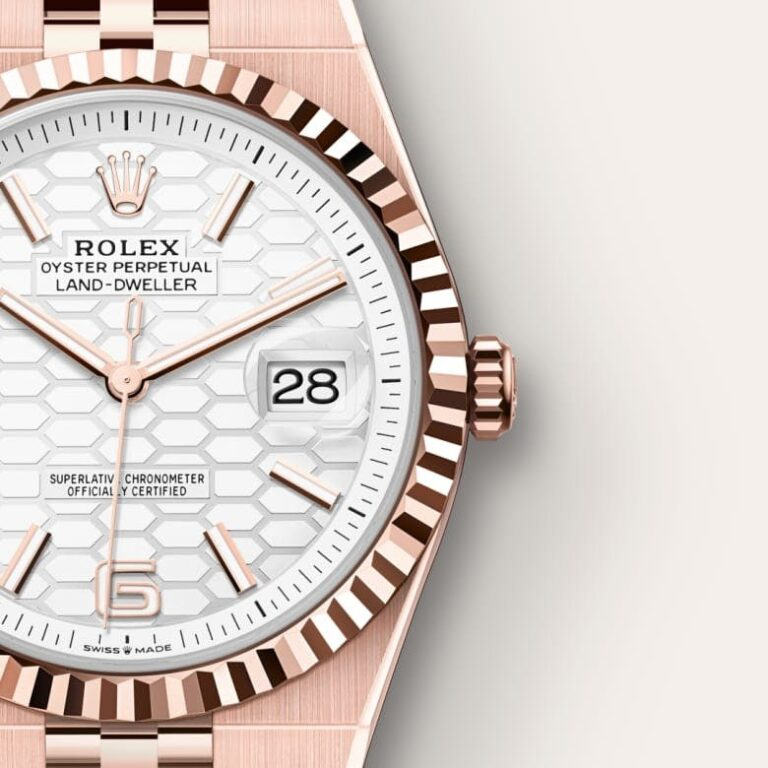 Land-Dweller 36 Oyster, 36 mm, Everose gold and diamonds