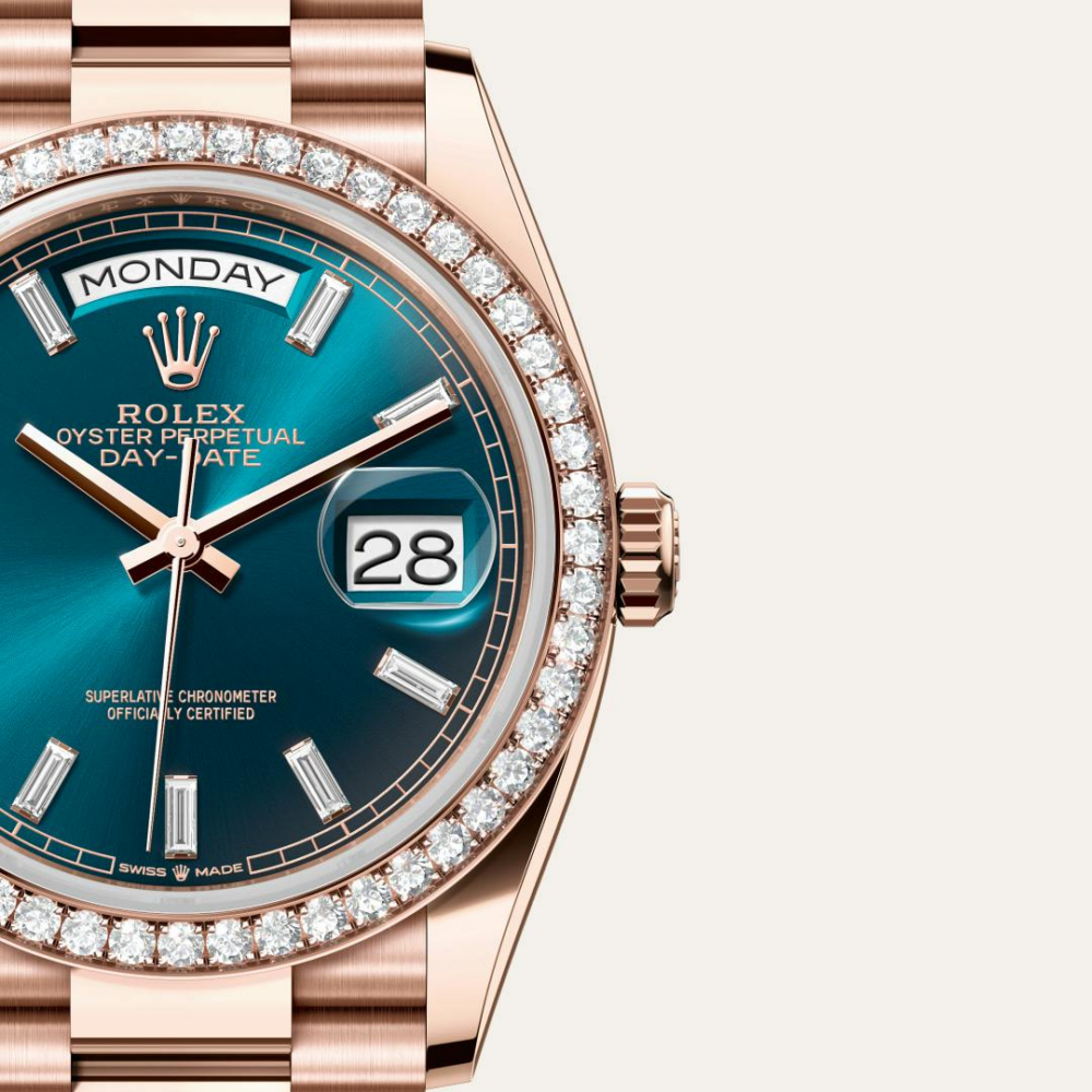 Day-Date 36 Oyster, 36 mm, Everose gold and diamonds