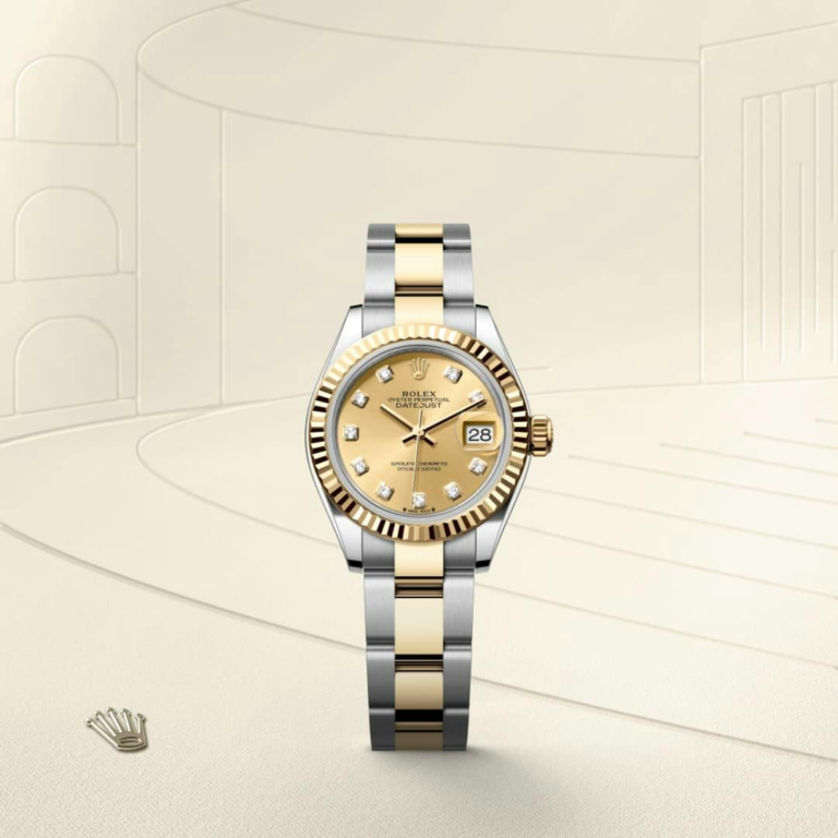 Lady-Datejust Oyster, 28 mm, Oystersteel and yellow gold