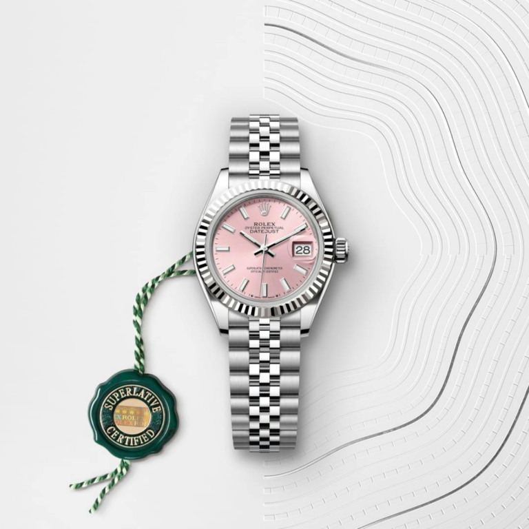 Lady-Datejust Oyster, 28 mm, Oystersteel and white gold