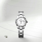 Lady-Datejust Oyster, 28 mm, Oystersteel and white gold