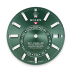 Sky-Dweller, 42mm, Oystersteel and 18k White Gold, Green, Jubilee