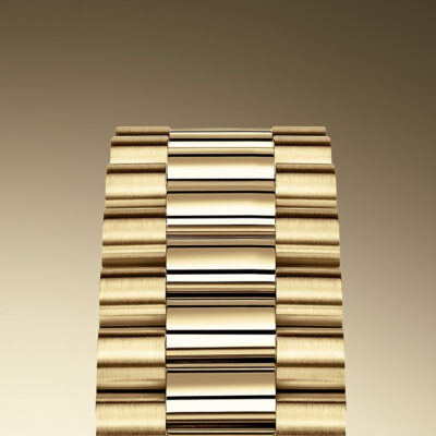 Day-Date Yellow Gold Pavé Dial Fluted Bezel