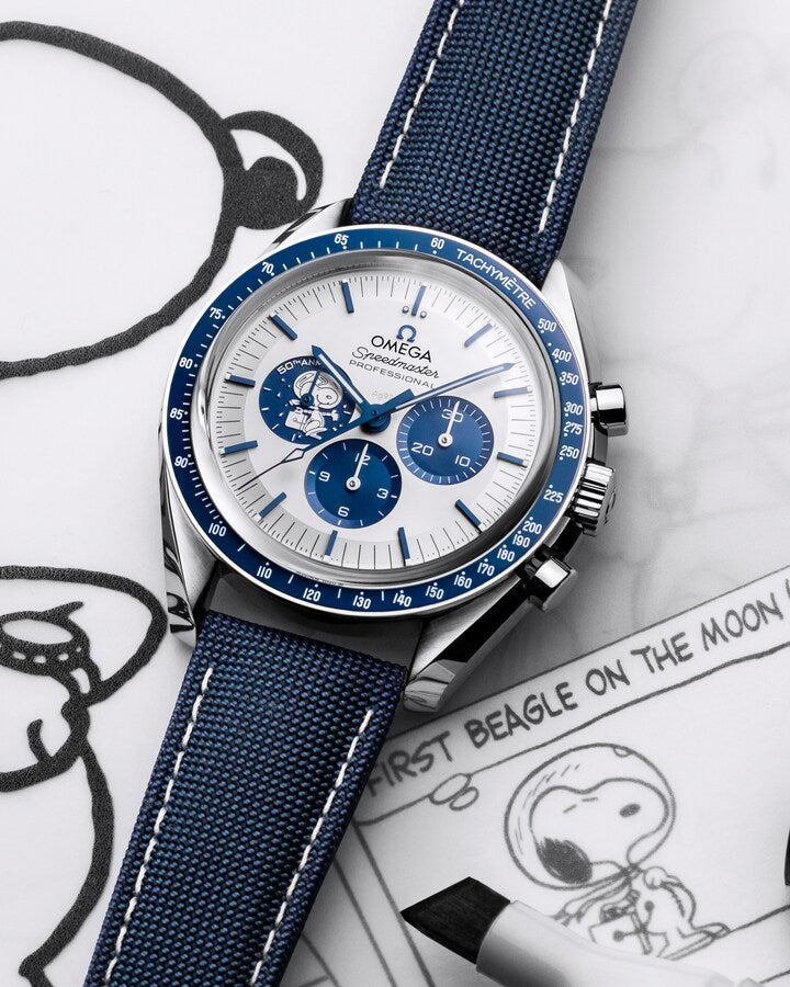 Speedmaster Anniversary Series 42 mm, steel on coated nylon fabric strap